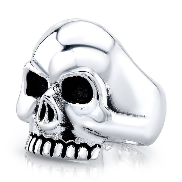 Kraniet hoved Sterling Silver Ring for engroshandel hos agrock-usa.com