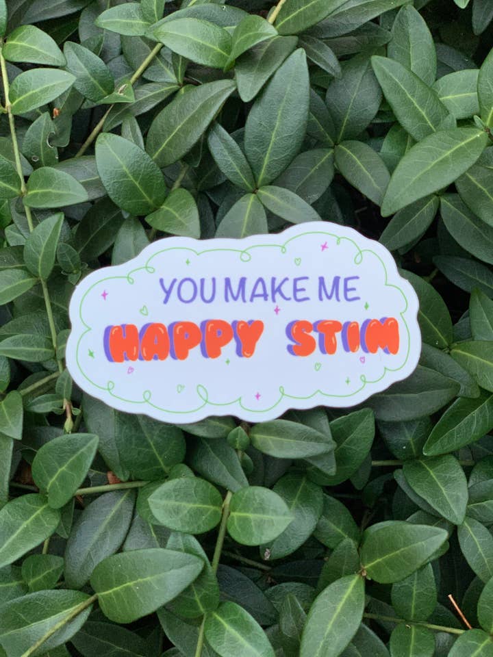 Happy Stim Sticker for wholesale by Pocket Bean