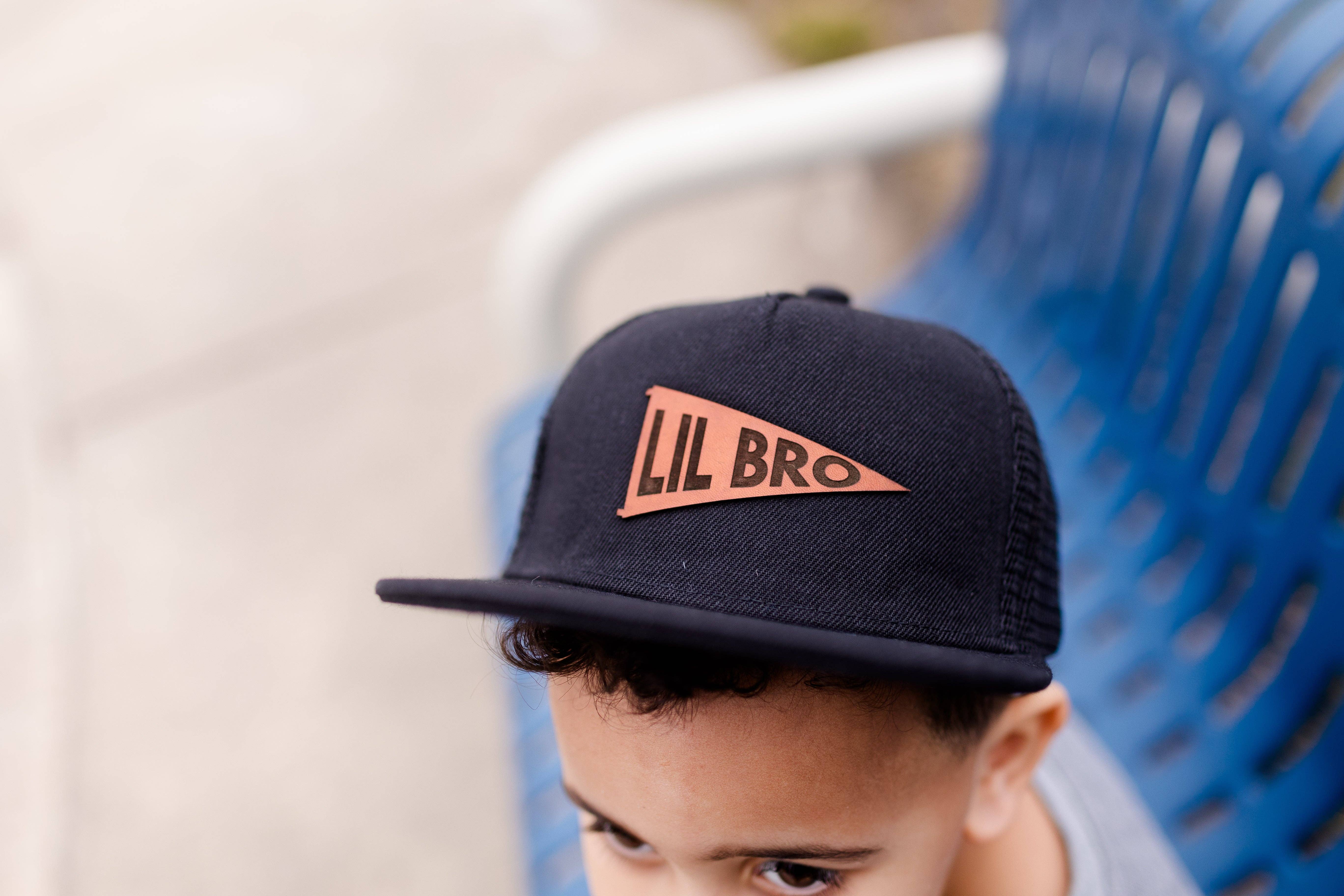 Left Grain - Wholesale Kids Hat - Kids - Big Bro and Lil Bro Pennant Leather Patch Kids Hat22