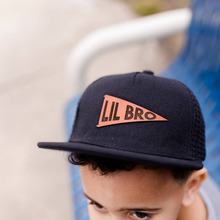 Left Grain - Wholesale Kids Hat - Kids - Big Bro and Lil Bro Pennant Leather Patch Kids Hat22