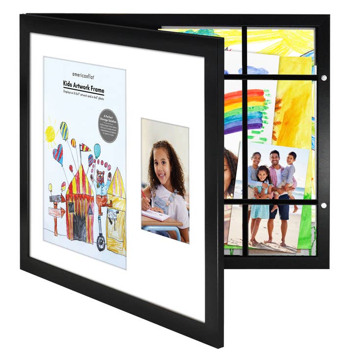 Dual Kids Art Frame - Showcase Artwork and Kids Photo for wholesale by Americanflat