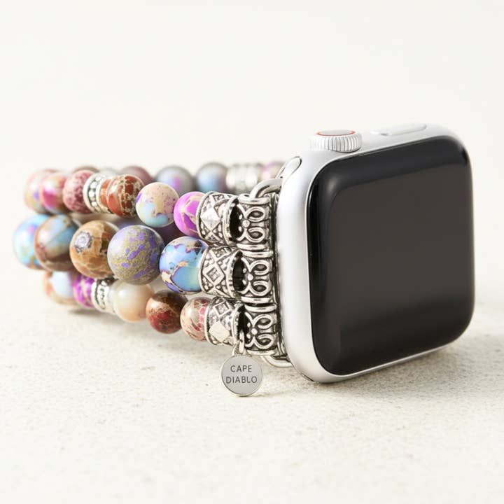 Bracelet de montre Apple Stretch Intense Jasper pour la vente par Cape Diablo