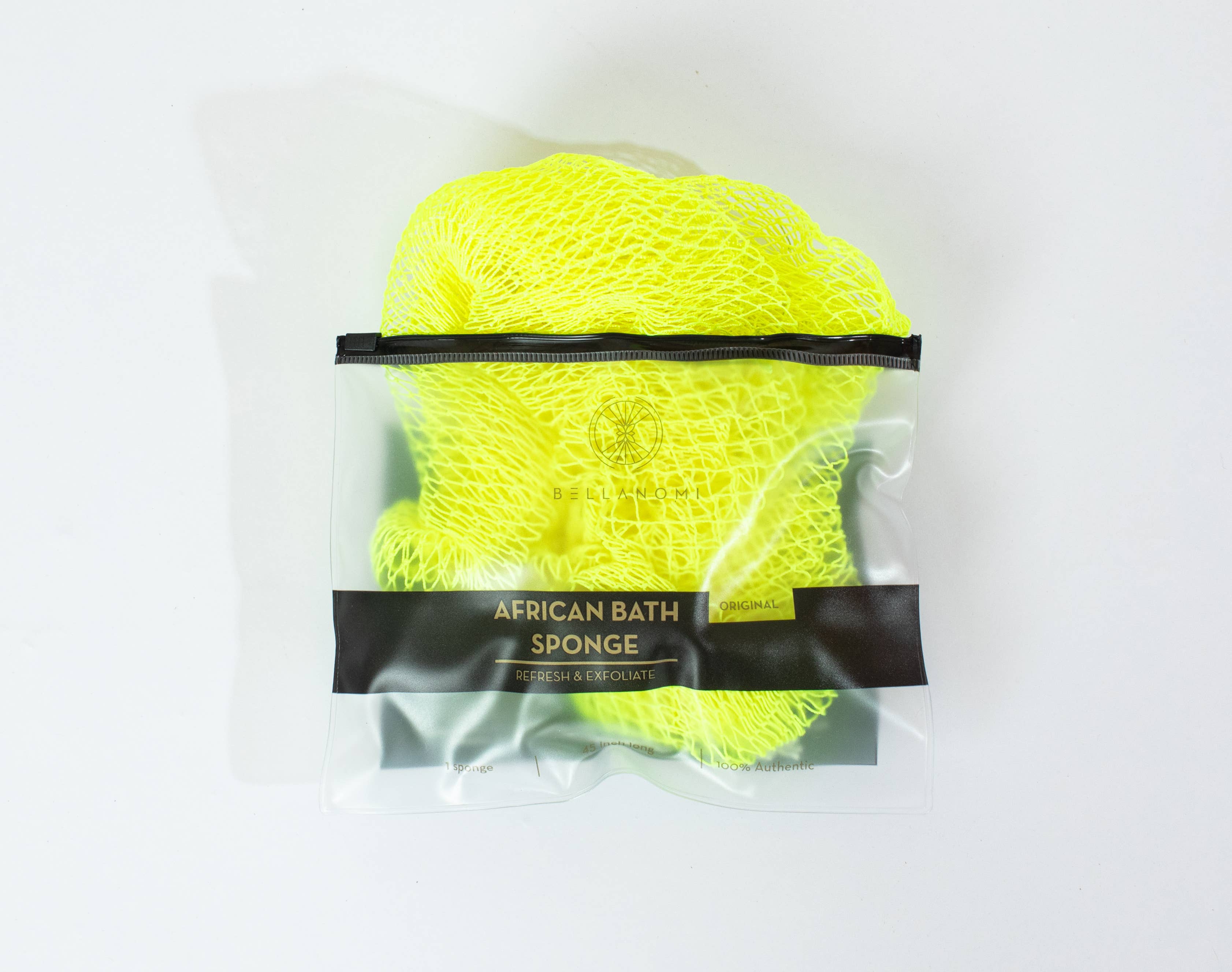 Bellanomi Skincare - Venta al por mayor Pufs/esponjas de baño - Esponja exfoliante africana de red de 114 cm - Más vendida24