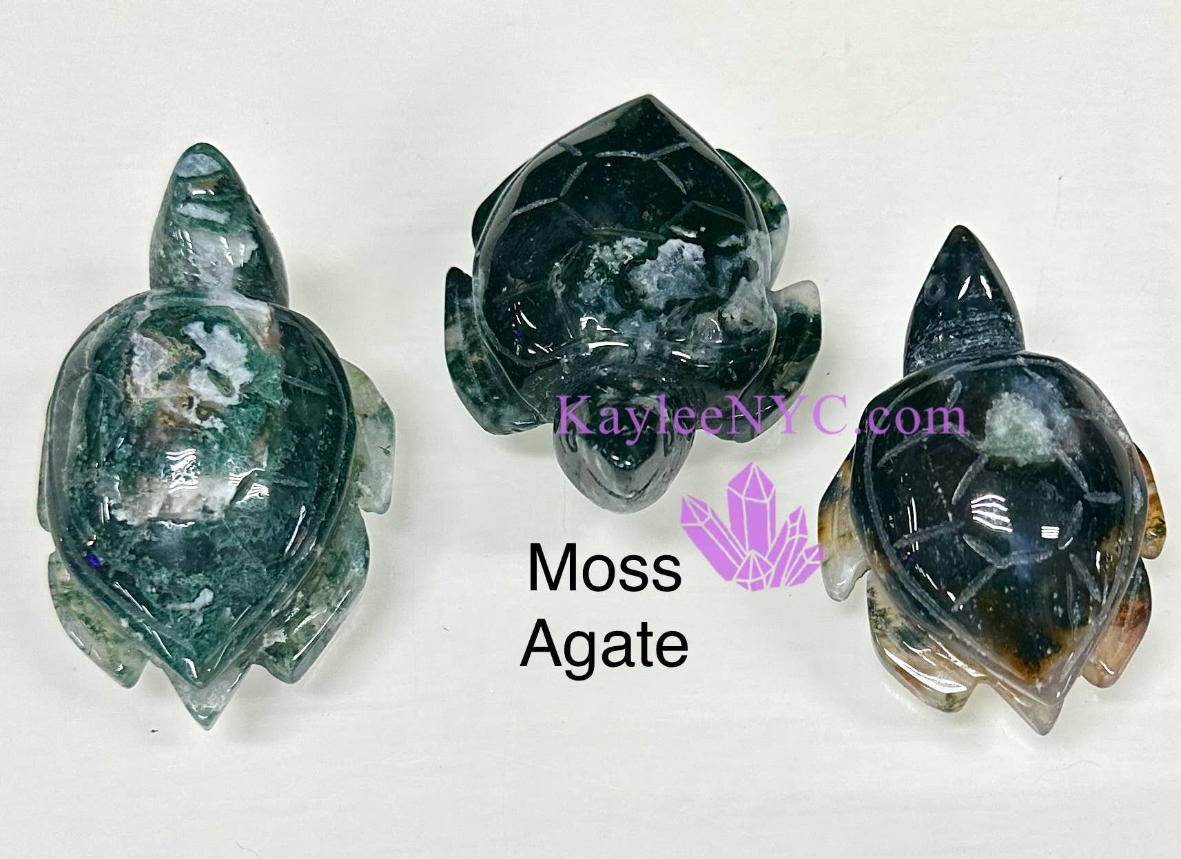 KayleeNYC - Wholesale Spiritual Stone/Crystal - 2.5” Hand Carved Natural Crystal Sea Turtles3