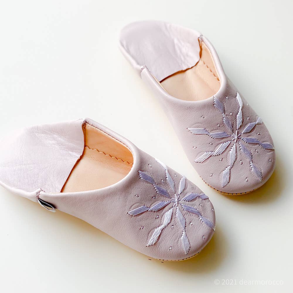 dear Morocco - Wholesale Slippers - Kids - Moroccan leather Slipper Babouche for Kids // Lila8