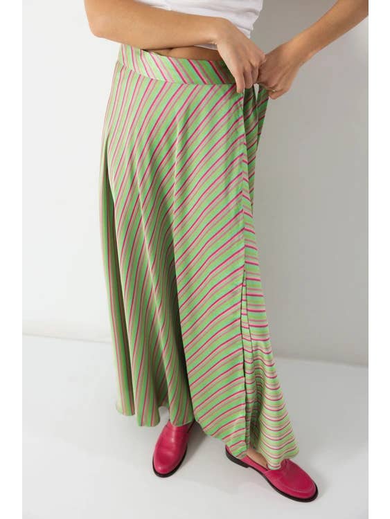 Lanidor – wholesale Kjol - Dam – Randig Maxikjol (400852-188)