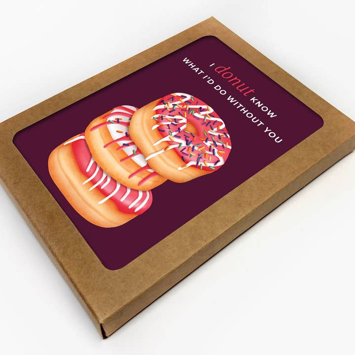 Lot de 10 cartes « I Donut Know What I'd Do Without You » pour la vente par RachIllustrate