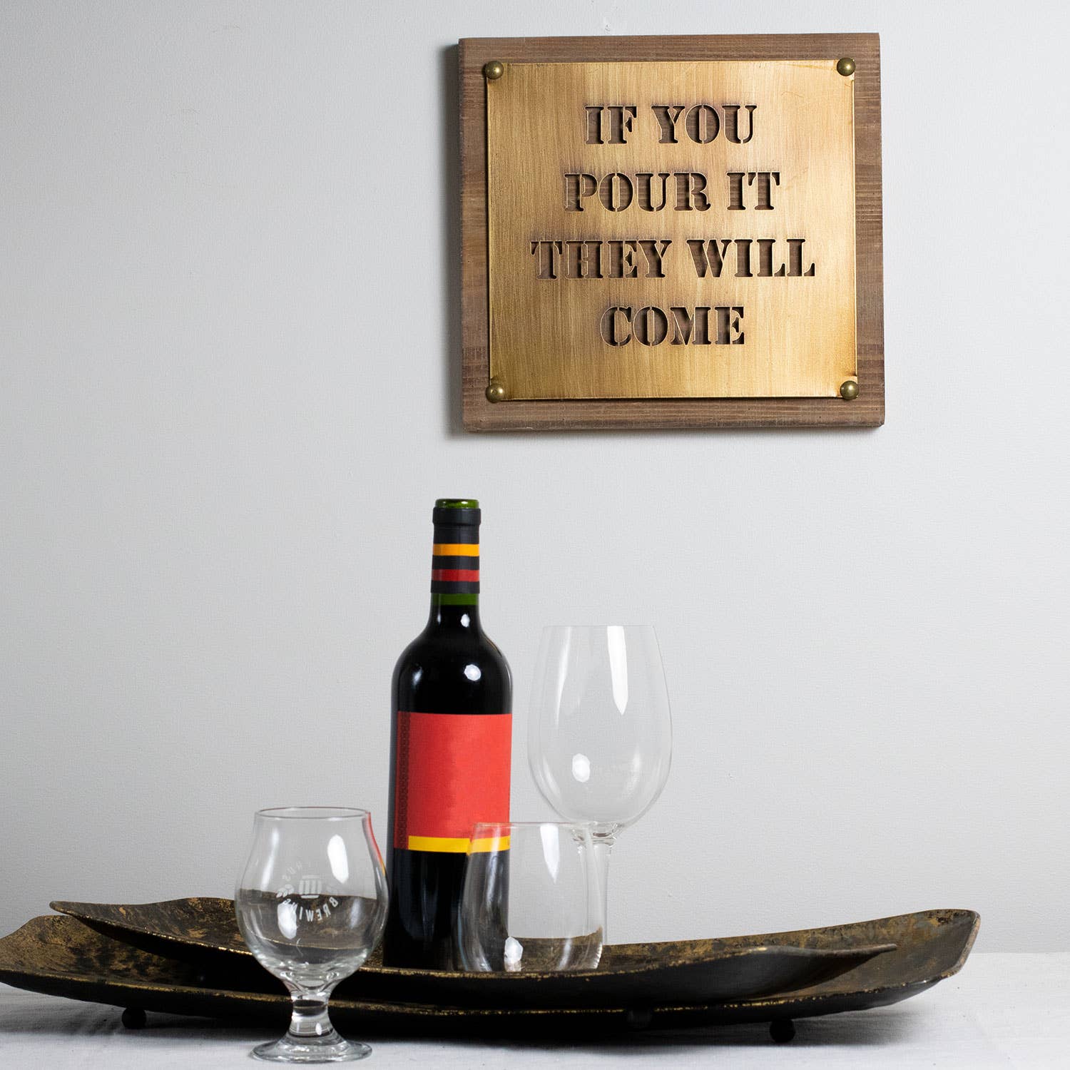 Foreside Home & Garden - Wholesale Sign - Copper Bar "If You Pour It They Will Come" Wall Decor4