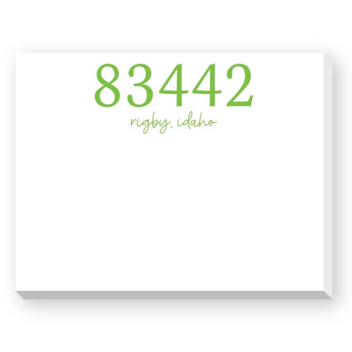 Donovan Designs - Wholesale Notepad - ZIP CODE DITTIE NOTEPAD5