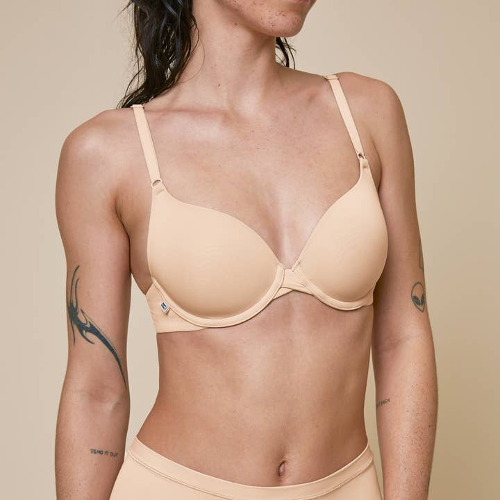 Base T-Shirt Bra - Beige for wholesale by Harper Wilde