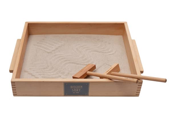 Wooden Story Sp. z o.o. - Wholesale Wood Toy - Kids - Large sand writing tray + accessories -sensory toy2