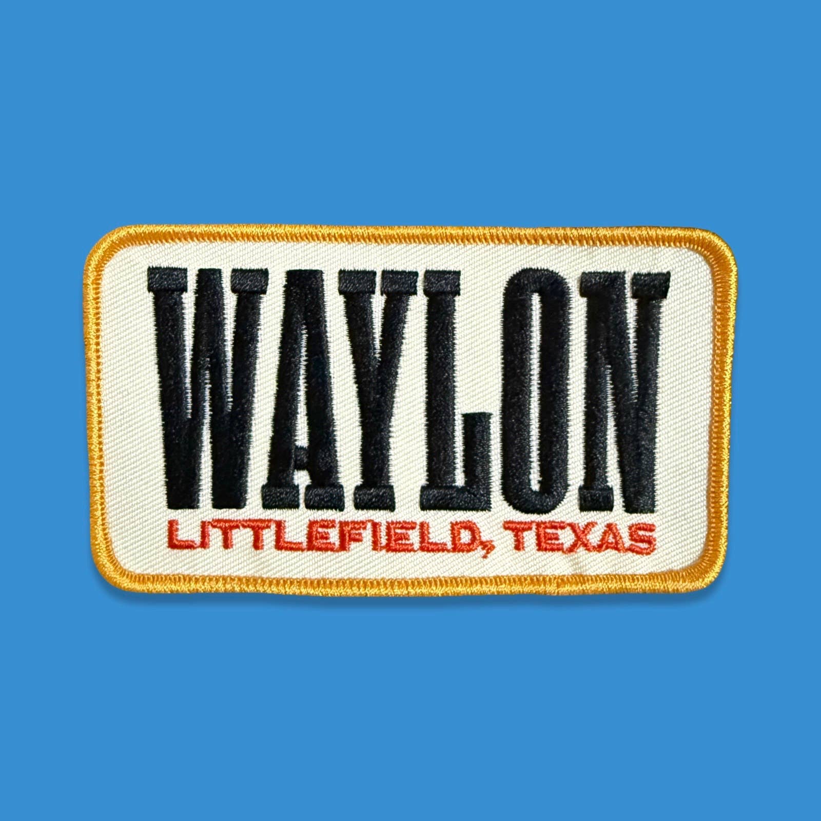 Ridin' High Productions - Vendita all'ingrosso Toppe - Toppa termoadesiva "TEXAS" di Waylon Jennings