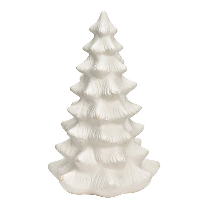 Sapin en porcelaine blanc (L/H/P) 14x21x14cm pour la vente par Wurm