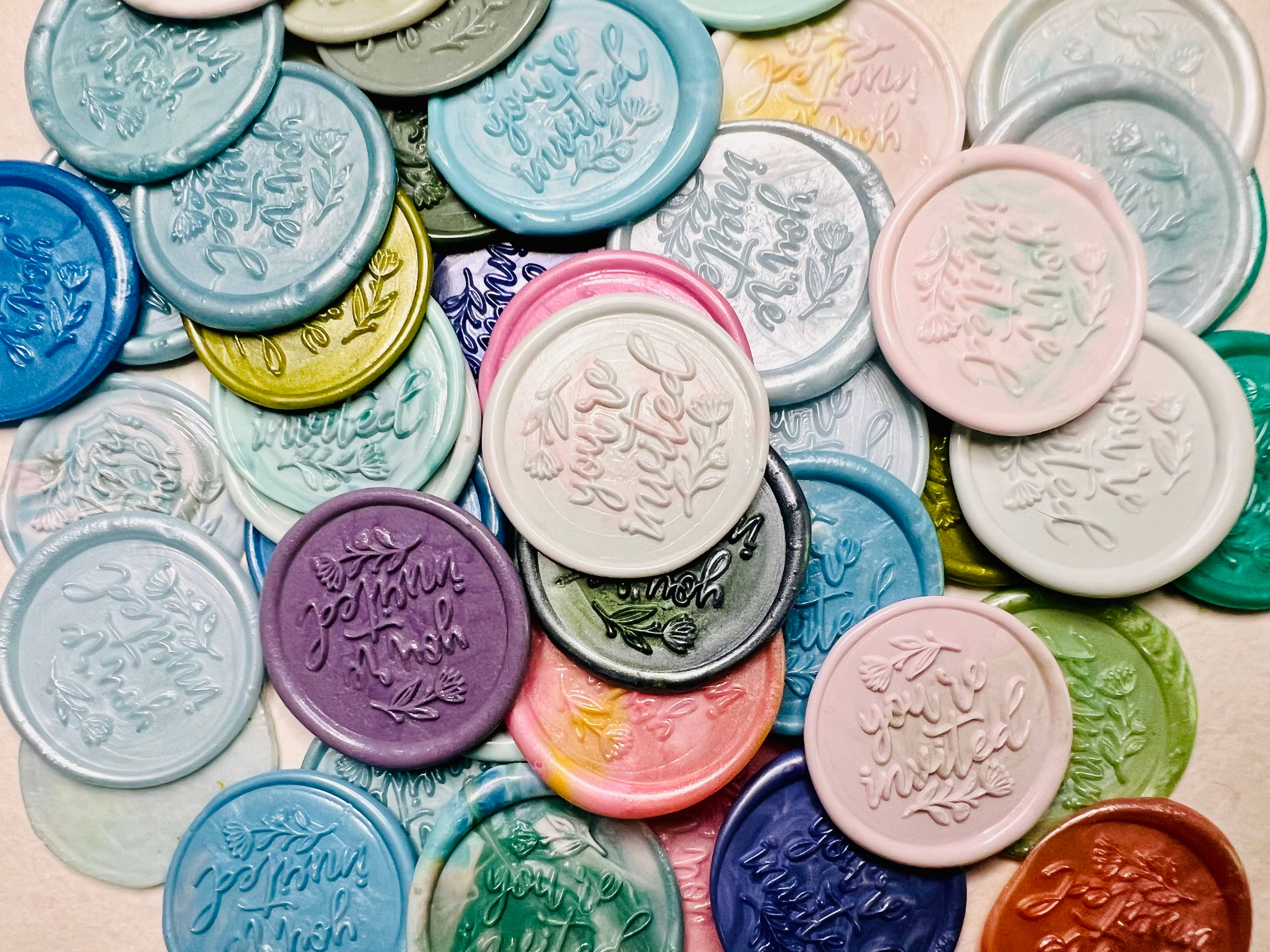 Rochambeau Home - Wholesale Sealing Wax - You're Invited Wax Seal Stickers – Elegant Script Design5