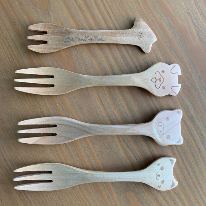 Fin Pin Shop - Wholesale Assorted Cutlery Set - Wooden Reusable Eco Utensils (kids/travel size!)6