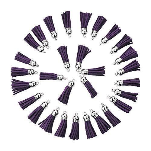 Mandala Crafts – wholesale Craft supplies – Mandala Crafts Faux Leather Suede Tassel with Loop for Keychains, Jewelry Making, Bookmarks, Books, Gifts, Pillows17