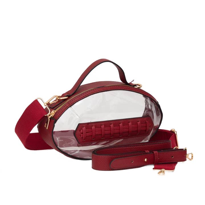 Embellish Your Life - Wholesale Crossbody Bag - Women's - Transparent Football Crossbody Bag4