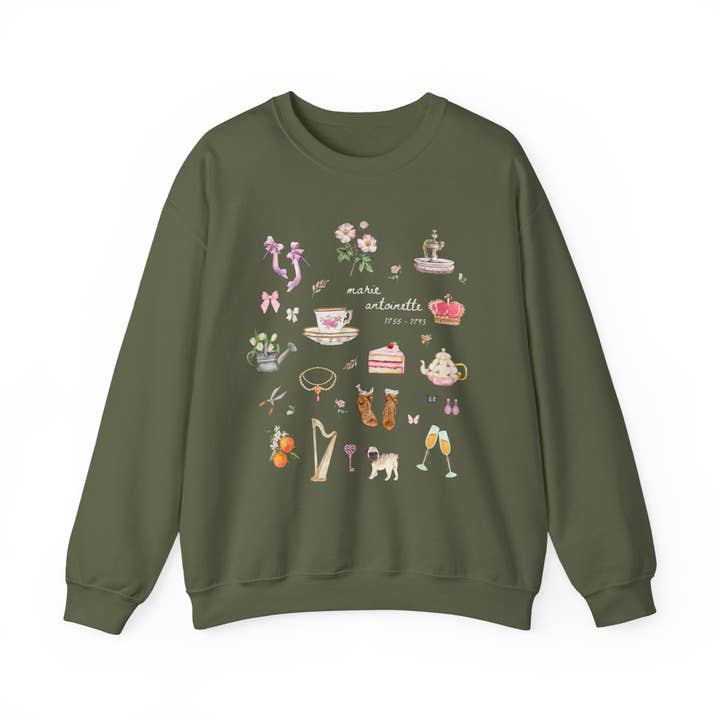 Marie Antoinette Sweatshirt: French History Rococo Aesthetic for wholesale by Opal and June