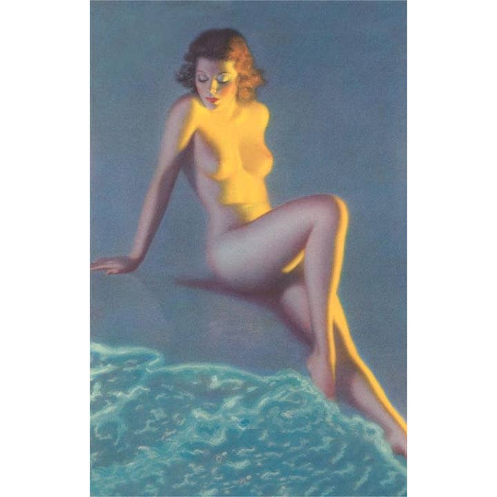 Found Image Press - Vendita all'ingrosso Set di cartoleria/cancelleria - Cartolina GY-136 Nudo sulla Spiaggia di Notte