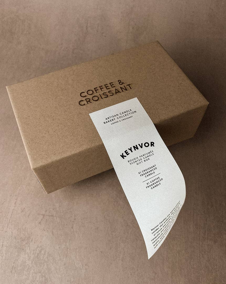 Keynvor Candle Co – wholesale Jar/filled candle – Coffee & Croissant Artisan Bakery Box Collection2