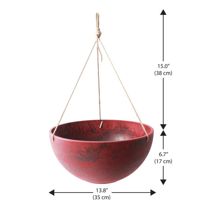 Algreen - Wholesale Hanging Planter - Algreen Acerra Hanging Planter 14"5