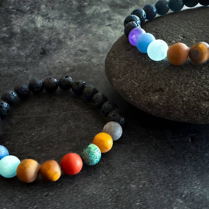 Yugen Handmade - Wholesale Beaded Bracelet - Solar System Lava Bead Bracelet3