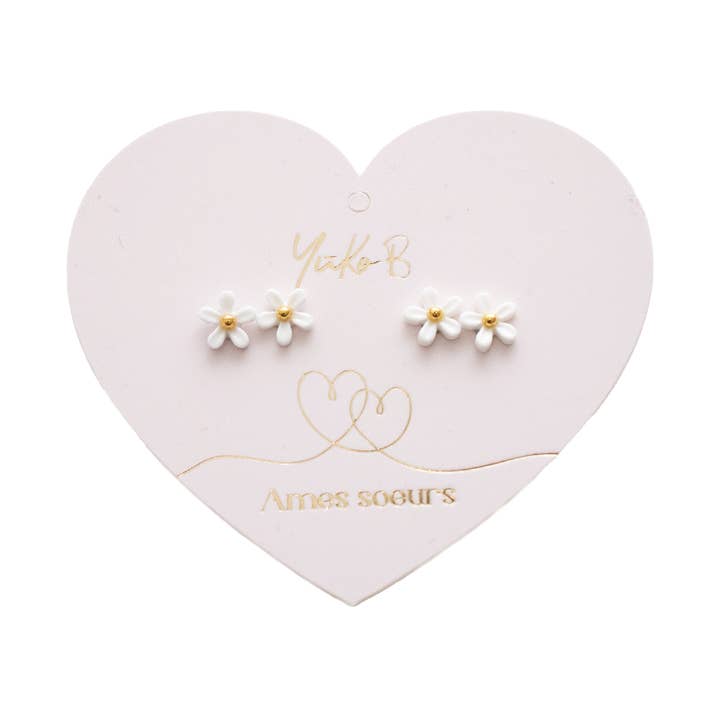 BFF Duo Earrings - Soulmates - Milk Flowers for wholesale by Yuko B