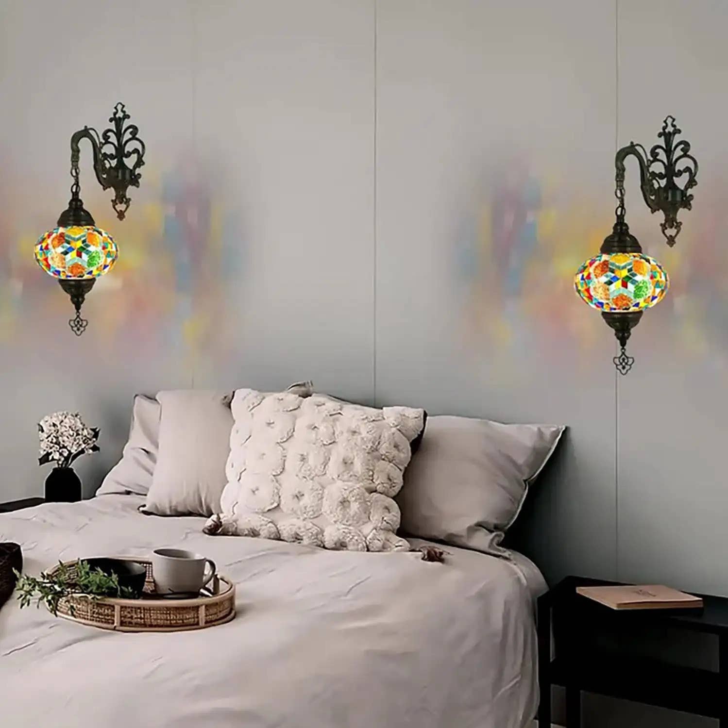 Etnico del Mondo – Arandela por atacado – Aplique de Parede Mosaico Estilo Tiffany-Lâmpada Turca #64