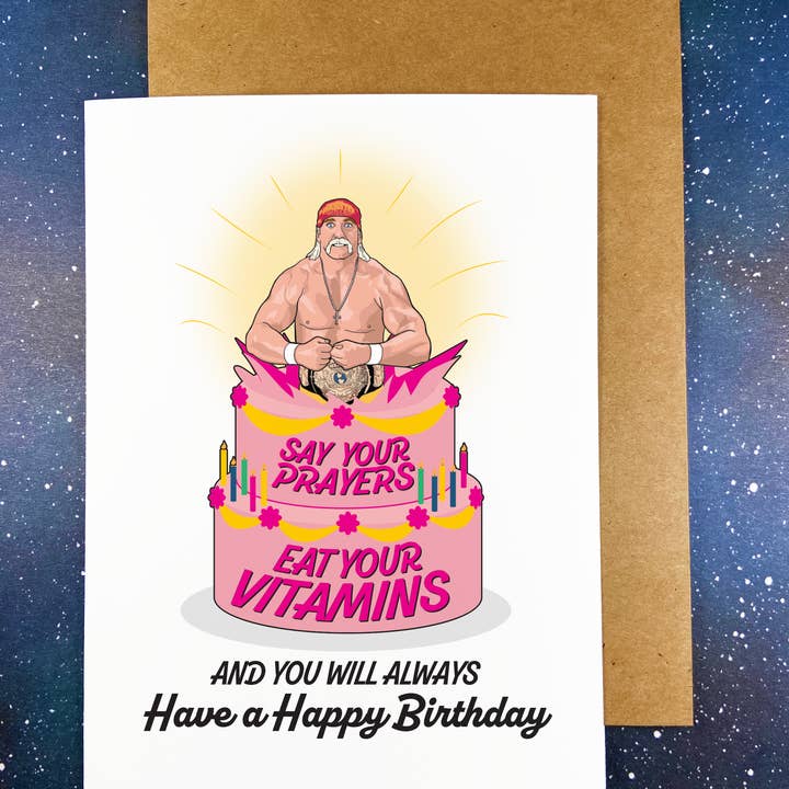 The Red Swan Shop - Wholesale Birthday Card - Hulk Hogan Birthday Card