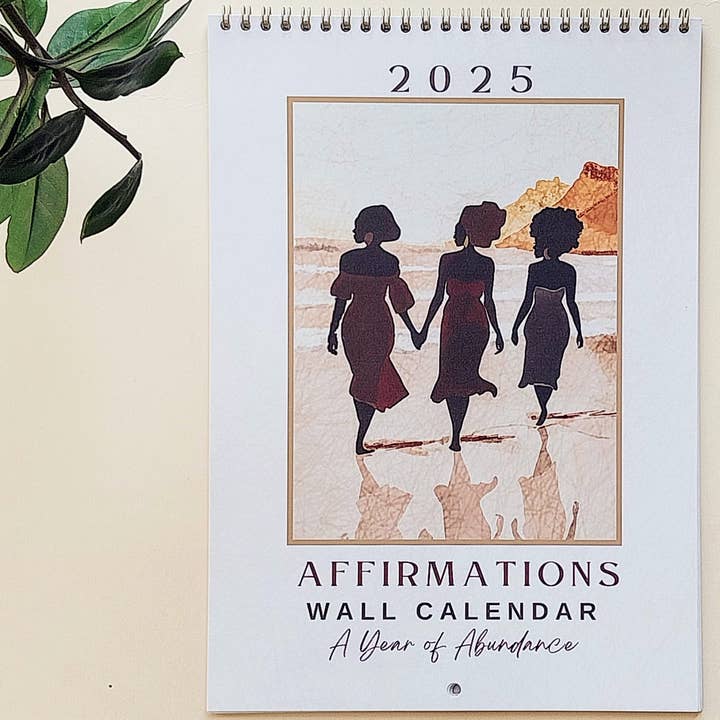 2025 Affirmations Wall Art Calendar: Year of Abundance for wholesale by Organique Rita | Art Prints & Stationary