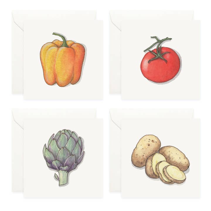 Yeesan Loh – wholesale Stationery/notecard set – Mini Cards Set / Vegetables