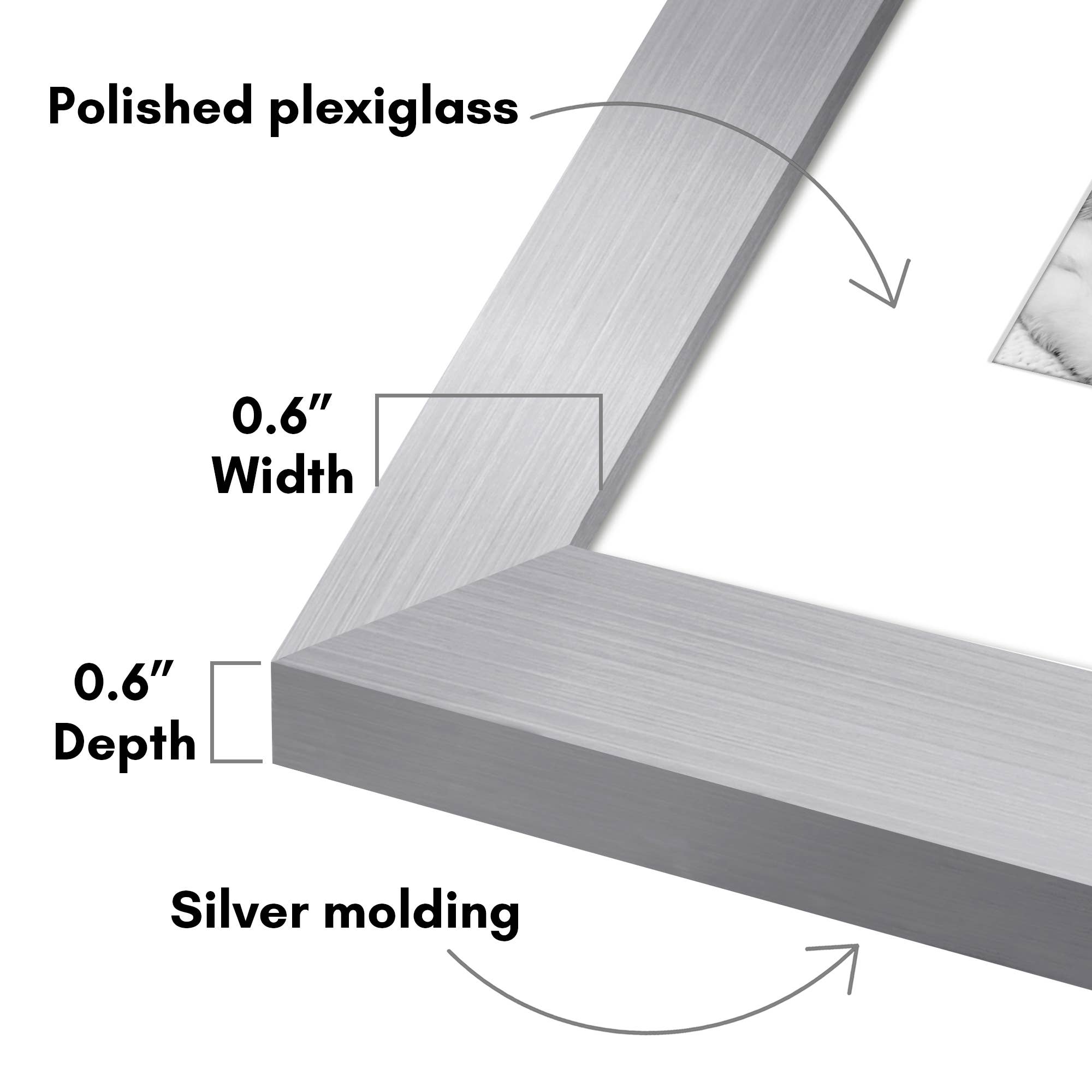 Americanflat - Wholesale Picture Frame - Americanflat 5 Pack Picture Frames With Mat Plexiglass Cover106