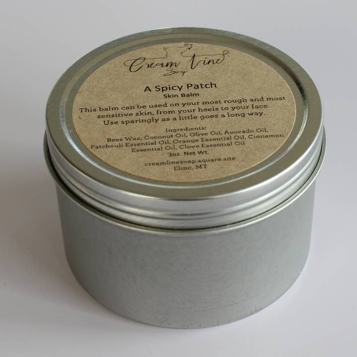 A Spicy Patch Skin Balm for wholesale by Cream Line Soap
