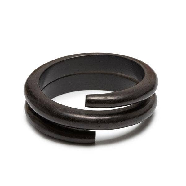 Black wood Spiral Bangle Bracelet jewelry gift for Women
for wholesale by BRANCH JEWELLERY