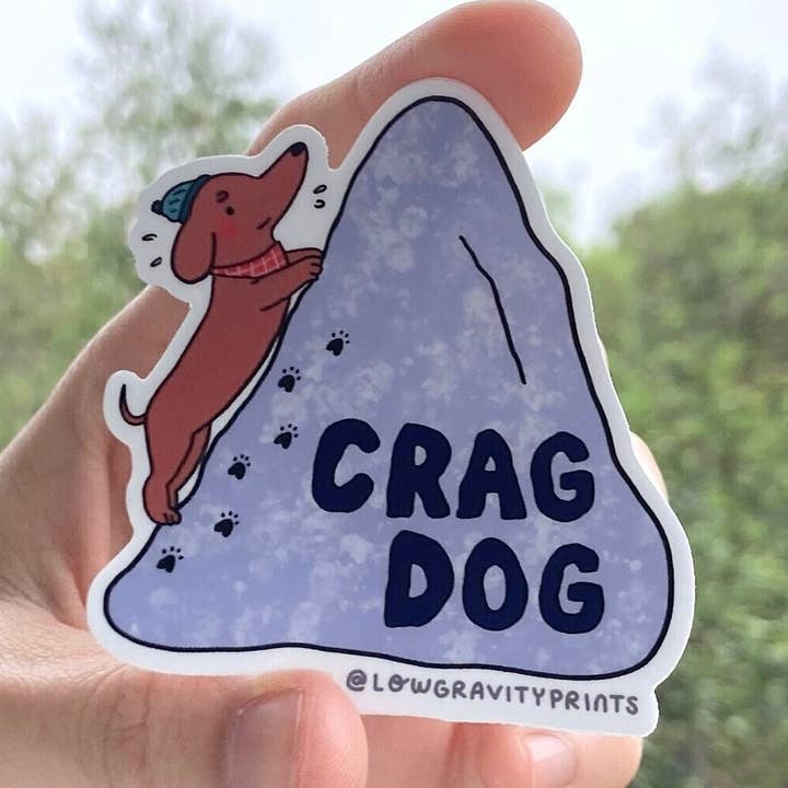 Crag Dog - Sticker for wholesale by Sarah Doan