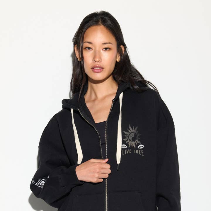 Live Free Boyfriend Full Zip for wholesale by Spiritual Gangster