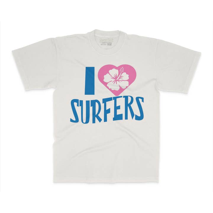 I Love Surfers T-shirt voor wholesale door PJ AND CO