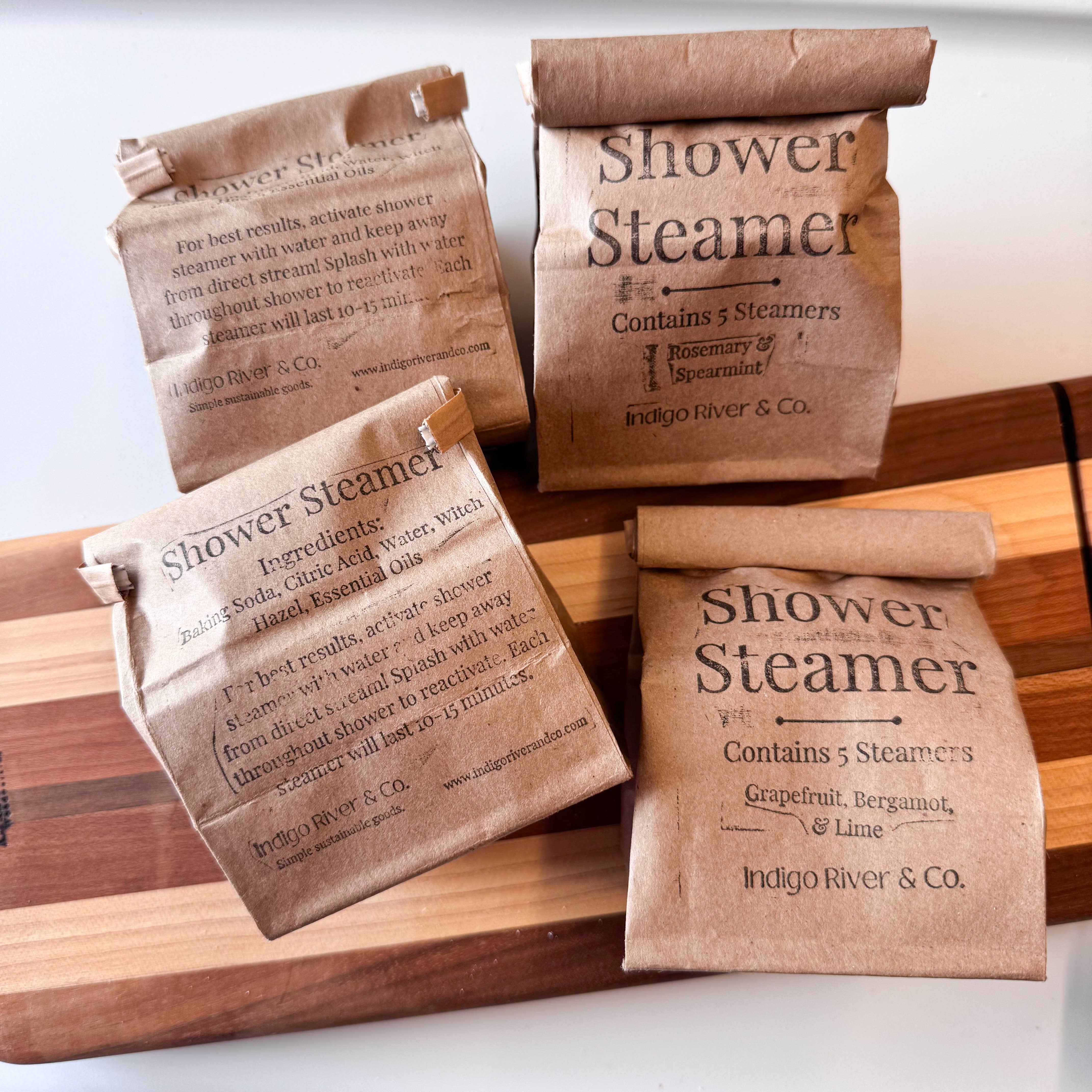 Indigo River & Co. - Wholesale Shower Steamer/Bomb - Shower Steamers -5 packs1