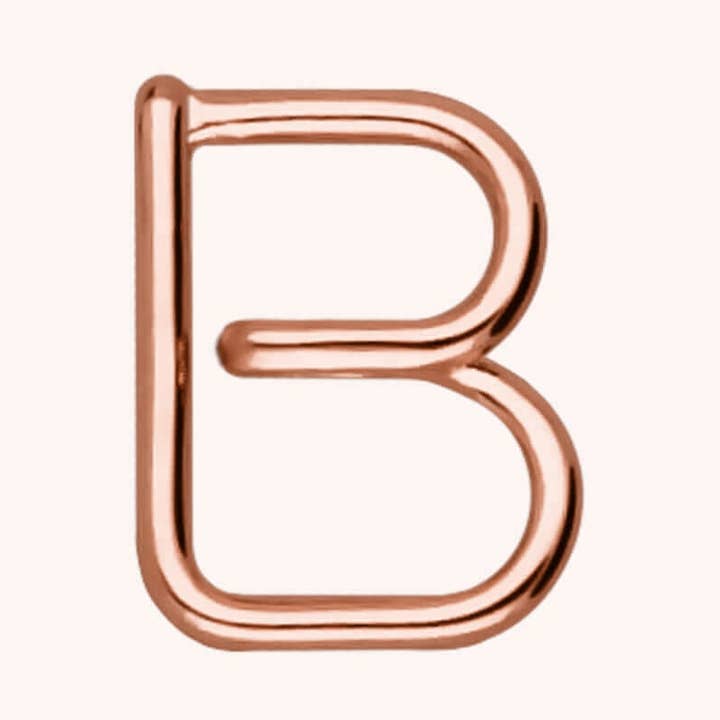 Ohrstecker Anfangsbuchstabe - Roségold 750/1000 für den Großhandel von Atelier Paulin