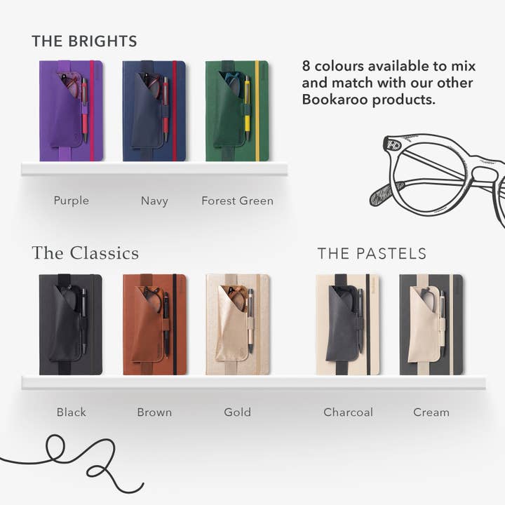 if USA - Vente Étui et rangement à lunettes – unisexe - Pack de démarrage pour étui à lunettes Bookaroo3