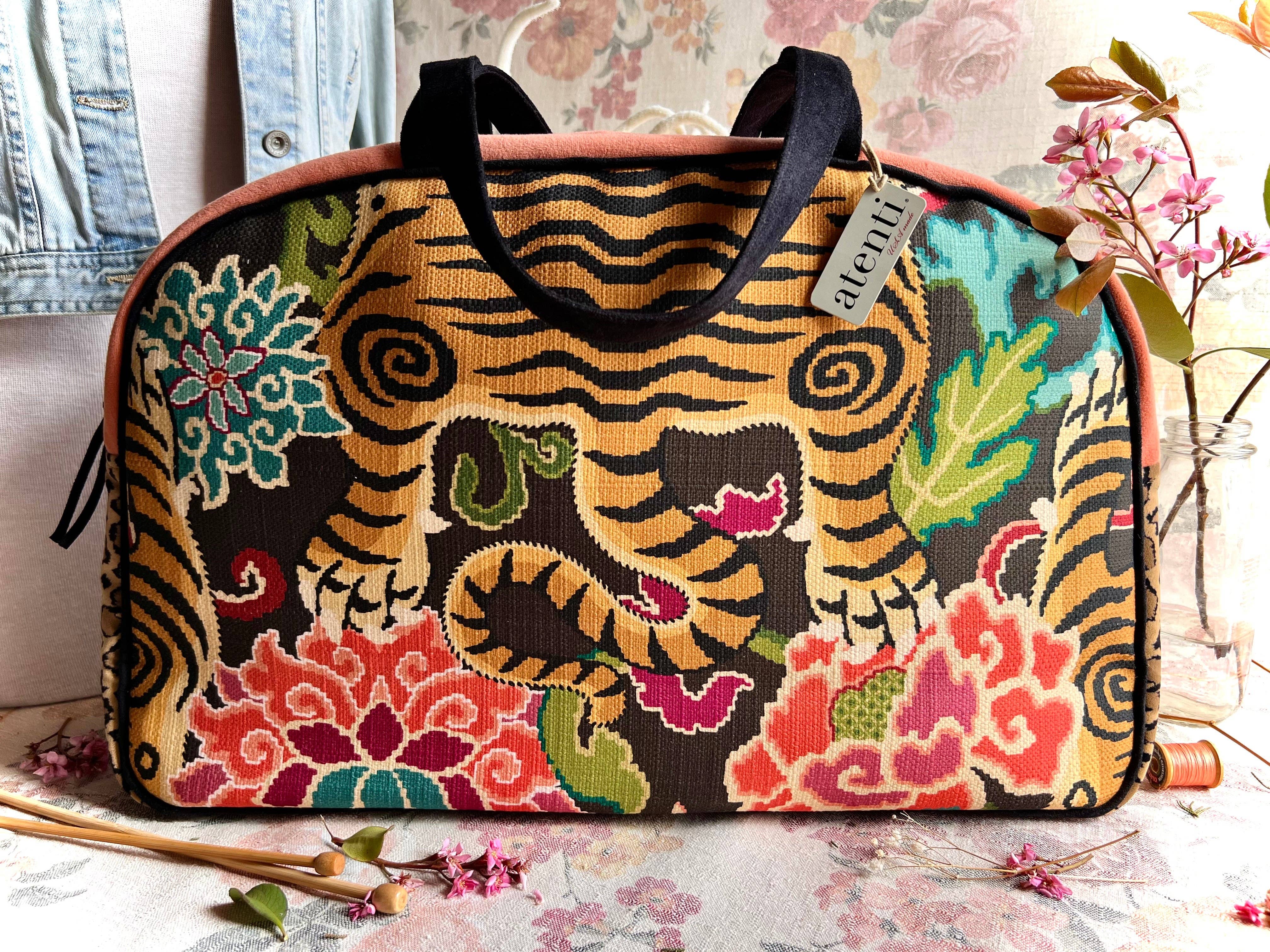 Atenti - Venta al por mayor Bolsa de viaje - Mujer - Le Tigre Overnighter-Atenti USA hecho a mano, bolso de fin de semana, bolsa de viaje11