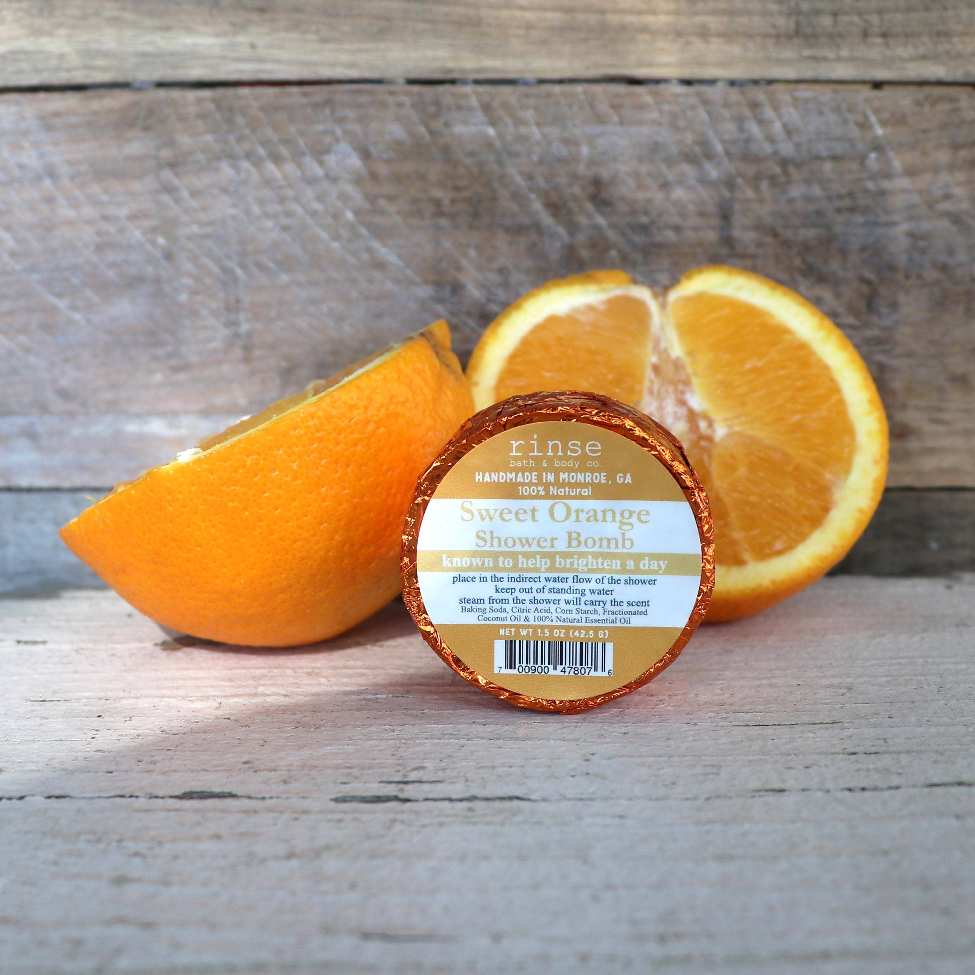 Rinse Bath Body Inc - Wholesale Shower Steamer/Bomb - Sweet Orange Shower Bomb | Aromatherapy | Mood Boost