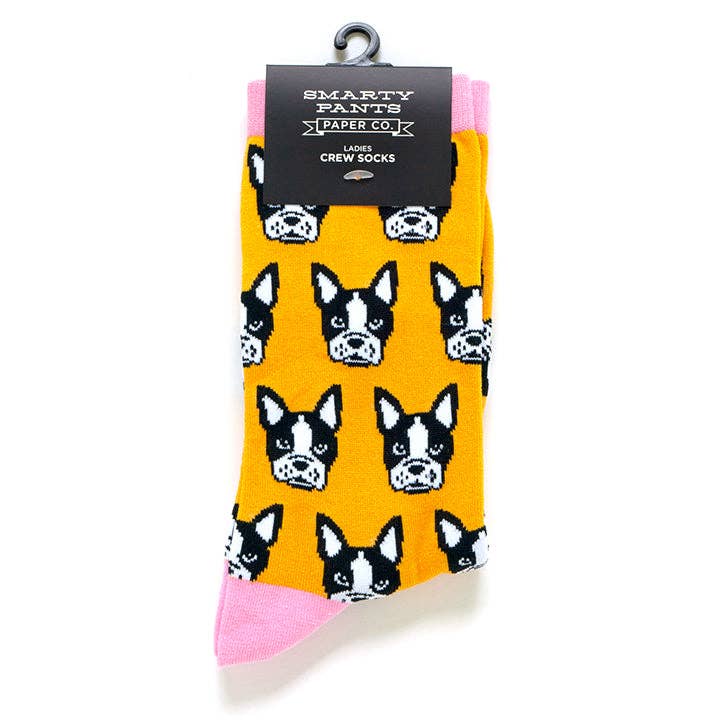 Smarty Pants Paper - Wholesale Socks - Women's - Boston Terrier socks2