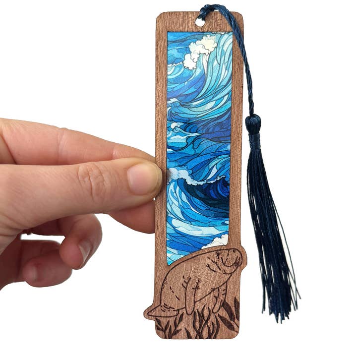 Manatee Bookmark with Tassel for wholesale by Art by Sharell