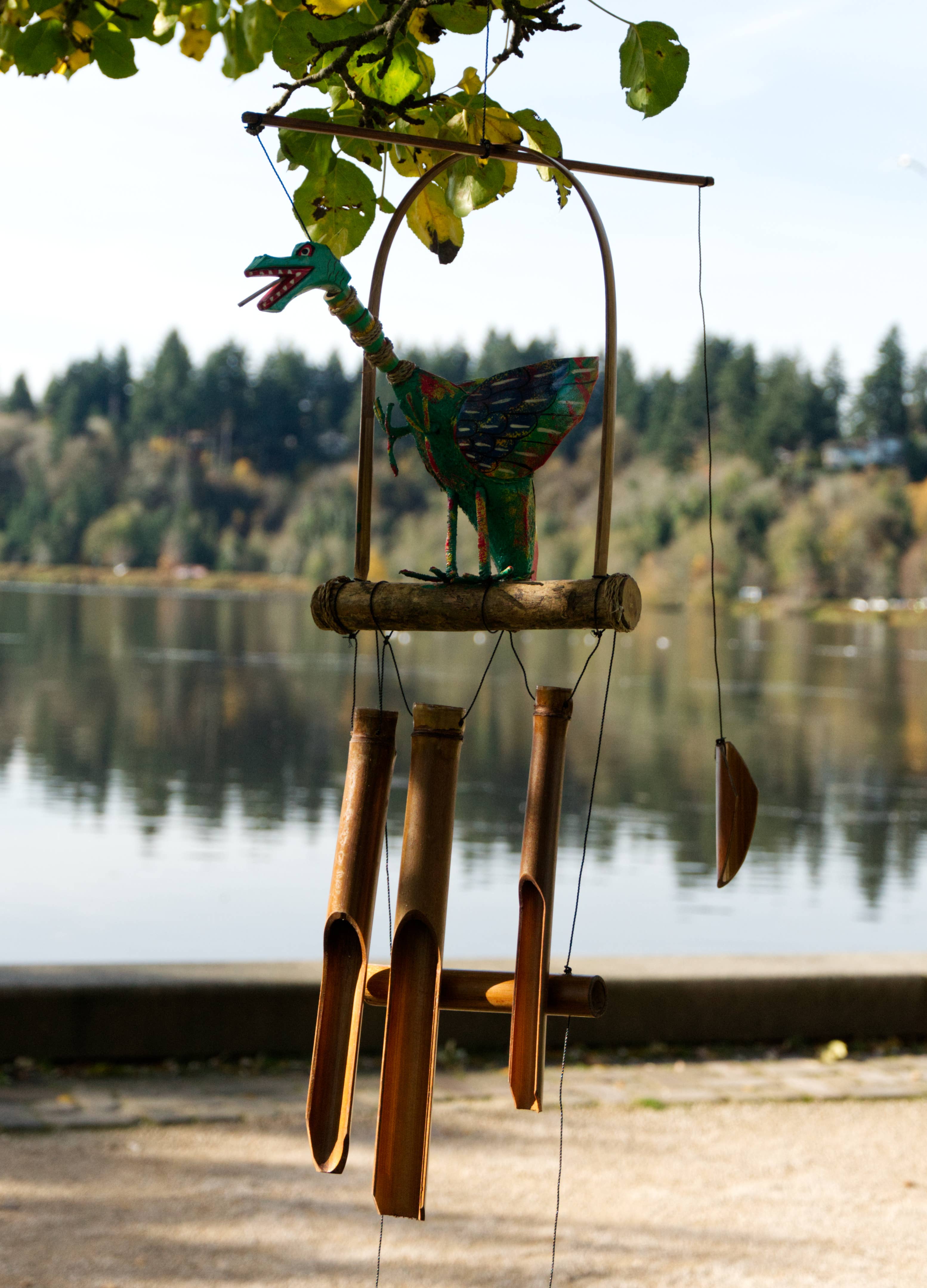 Cohasset Gifts - Wholesale Wind Chime - Dragon "Flame" Bobbing Head Wind Chime1