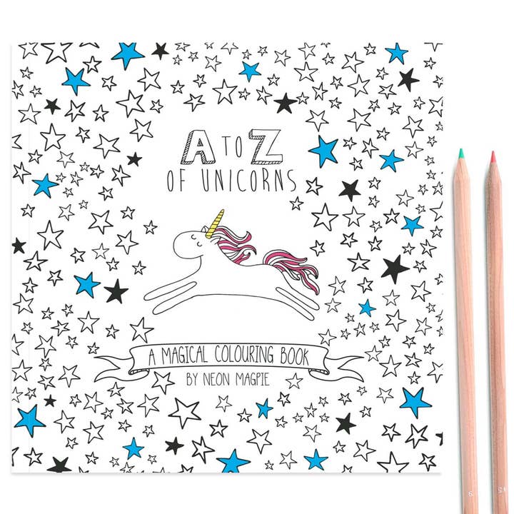 Unicorn Colouring Book for wholesale by Neon Magpie
