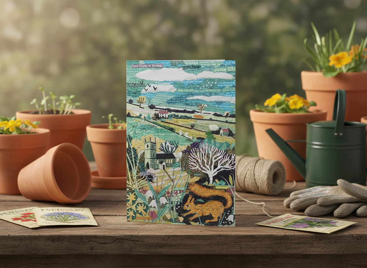 Jamie Poole – wholesale Everyday greeting card – First Sight of Spring – A5 Art Card, Pack of 6, Blank Inside6