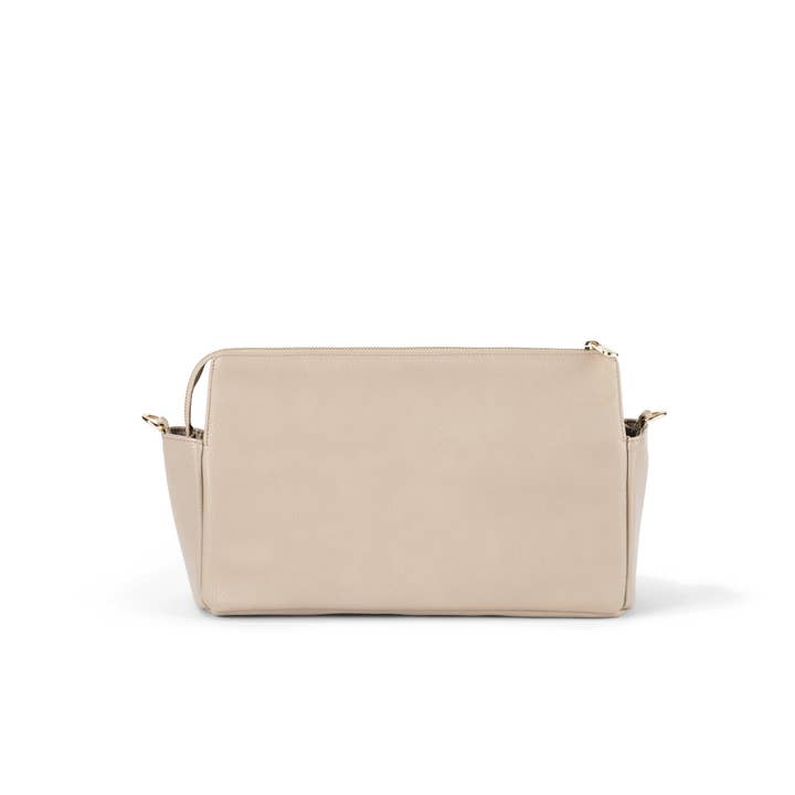 OiOi - Wholesale Diaper Bag - Baby - Multitasker Pram Caddy 2.0 - Oat Vegan Leather8
