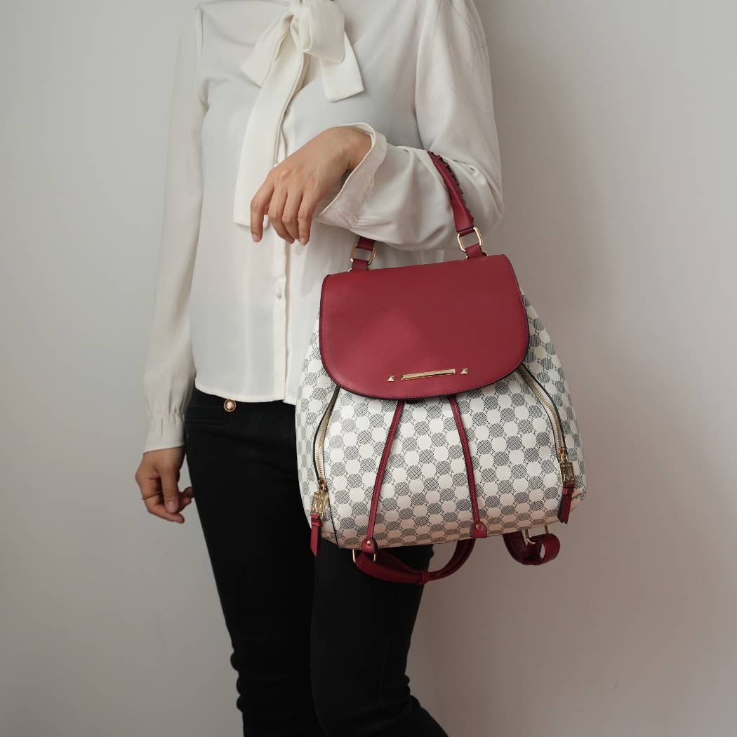 MKF Collection - Vente Sac à dos – femme - Sac à dos imprimé circulaire Kimberly MKF Sac à main de voyage4