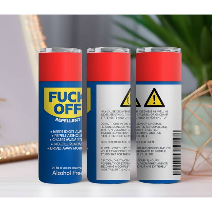 316 Legacy LLC - Wholesale Insulated Mug/Tumbler - WD-40 Fuck Off Repellent 20 oz. Skinny Drink Tumbler